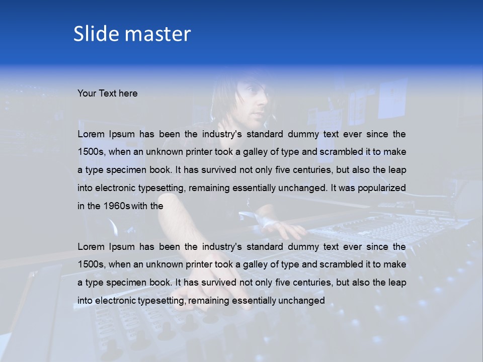 Working Post Production White PowerPoint Template