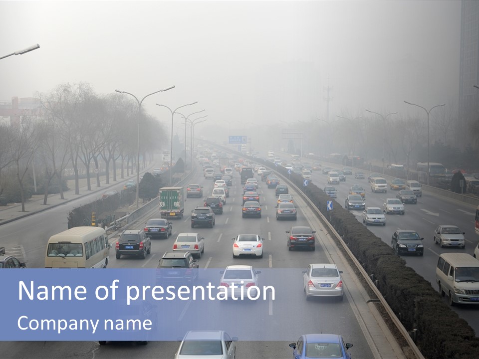 Urban Ecosystem Emission PowerPoint Template