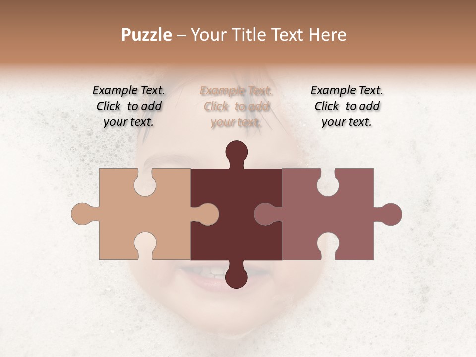 Washing Child Portrait PowerPoint Template