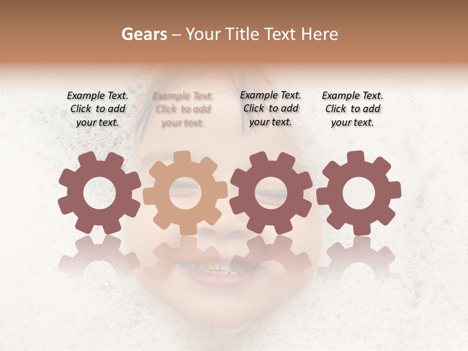 Washing Child Portrait PowerPoint Template