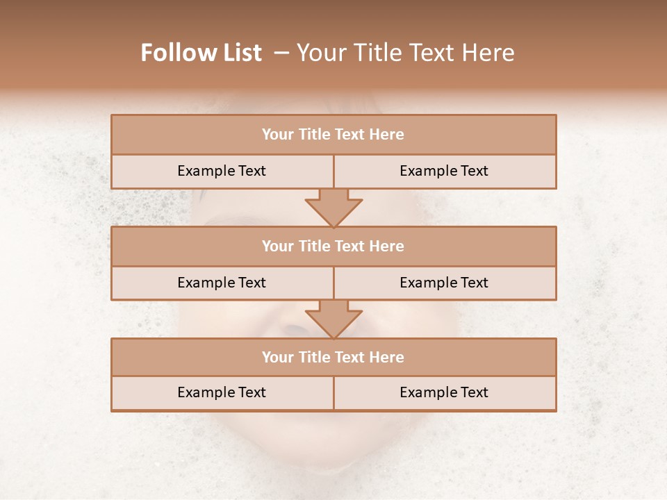 Washing Child Portrait PowerPoint Template