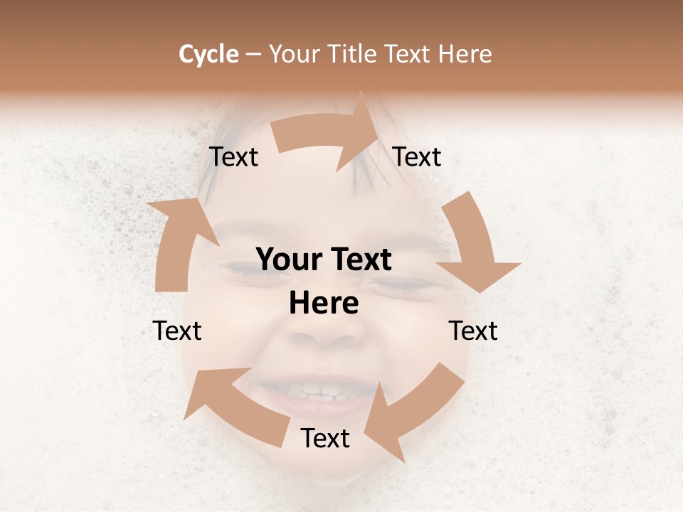 Washing Child Portrait PowerPoint Template