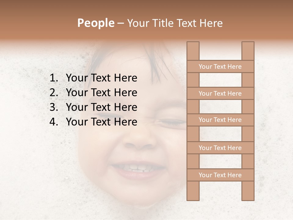 Washing Child Portrait PowerPoint Template