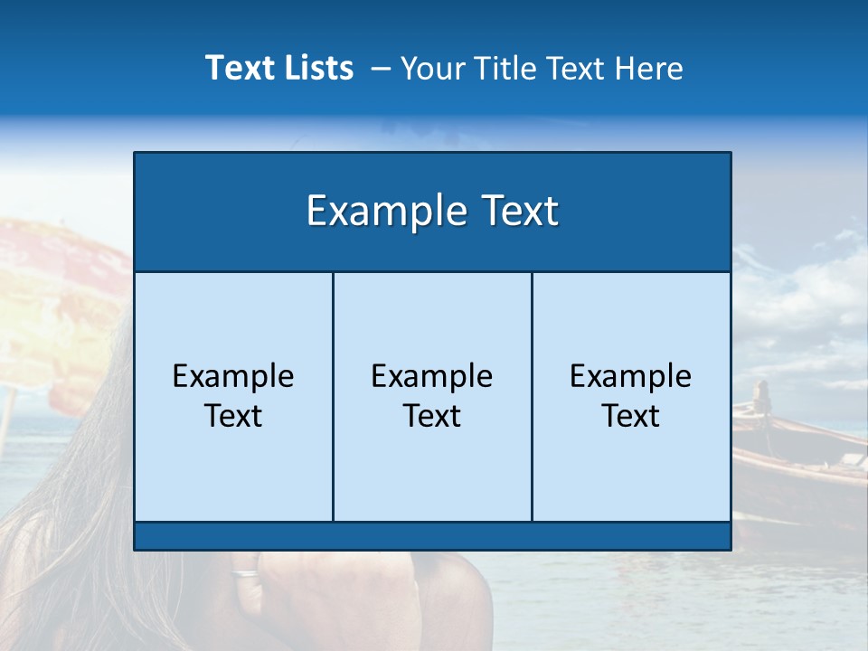 Woman Airplane Tropical PowerPoint Template