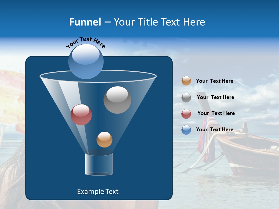 Woman Airplane Tropical PowerPoint Template