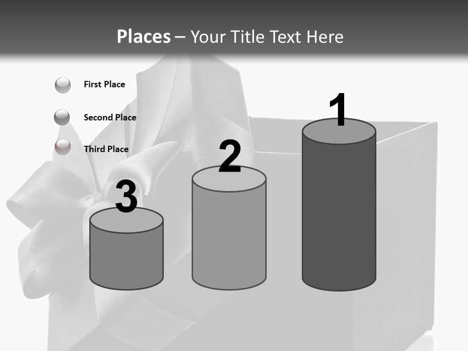 Ribbon Decoration Cardboard PowerPoint Template