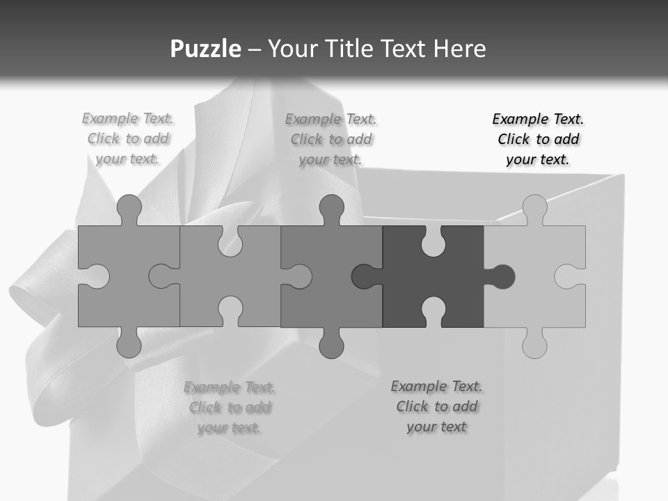 Ribbon Decoration Cardboard PowerPoint Template