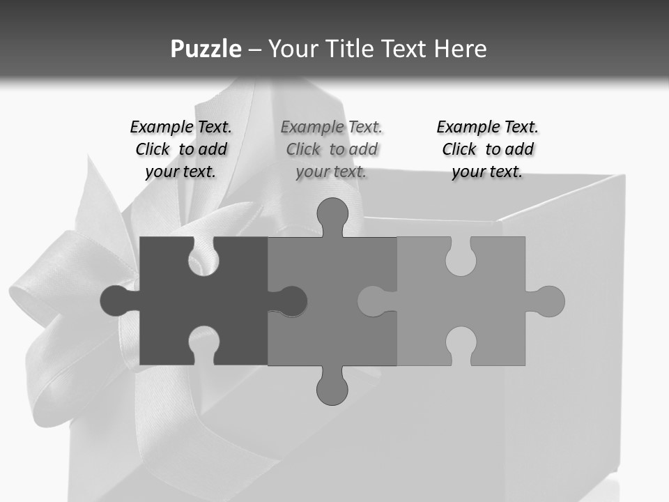 Ribbon Decoration Cardboard PowerPoint Template