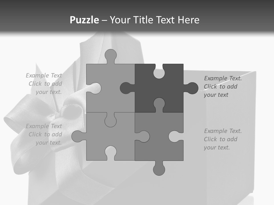 Ribbon Decoration Cardboard PowerPoint Template