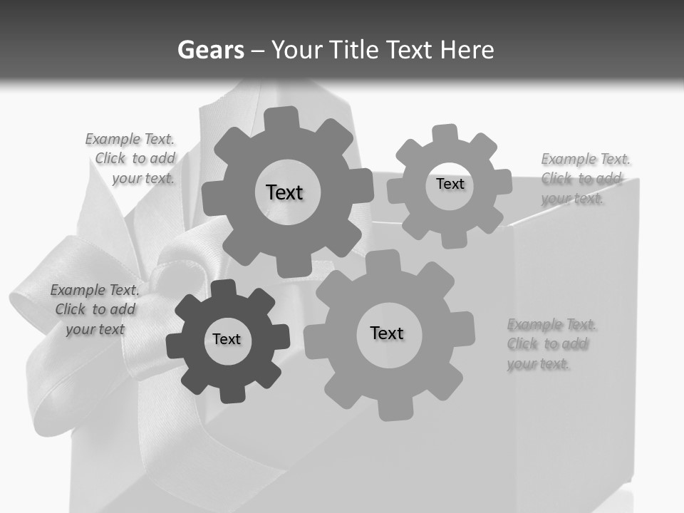 Ribbon Decoration Cardboard PowerPoint Template