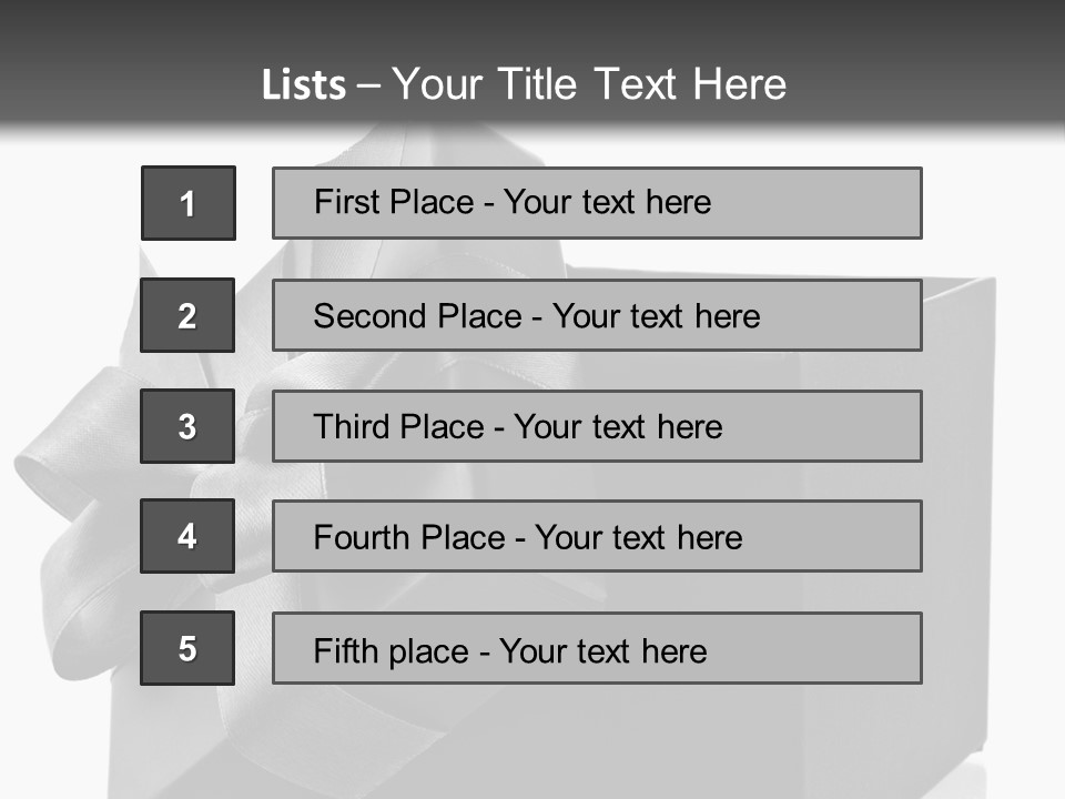 Ribbon Decoration Cardboard PowerPoint Template