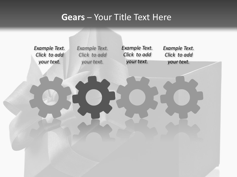 Ribbon Decoration Cardboard PowerPoint Template