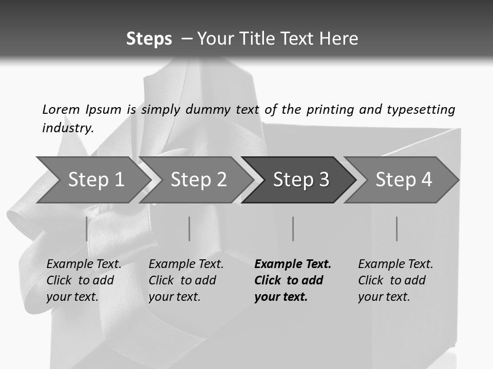 Ribbon Decoration Cardboard PowerPoint Template