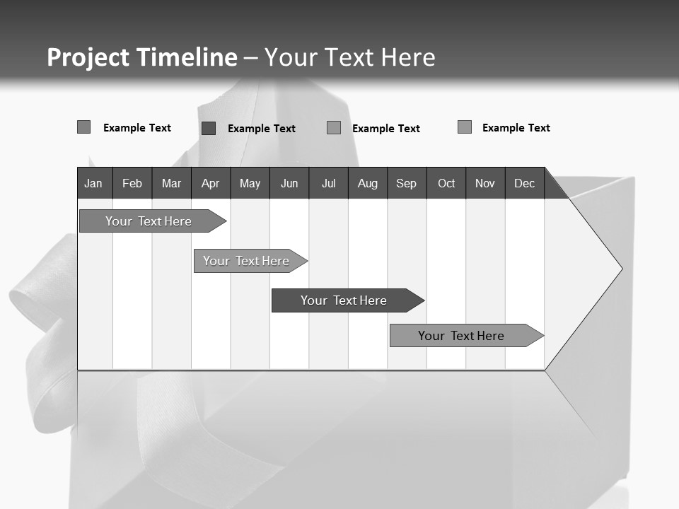 Ribbon Decoration Cardboard PowerPoint Template