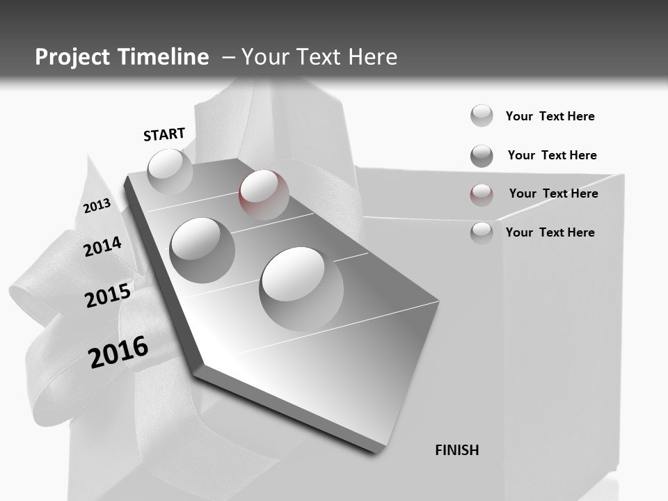 Ribbon Decoration Cardboard PowerPoint Template