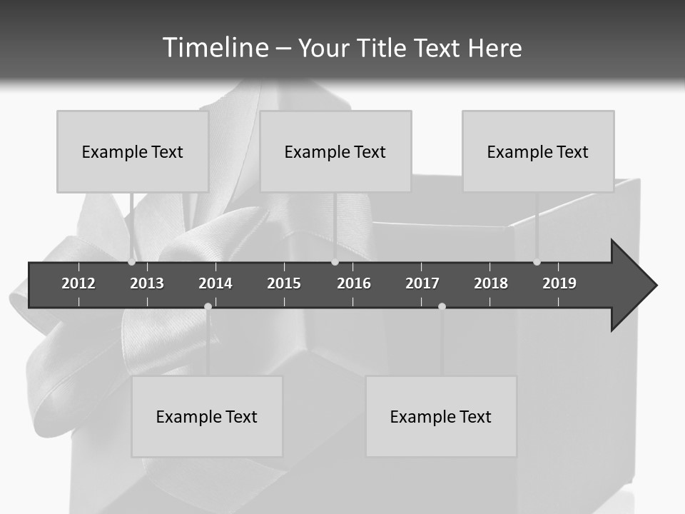 Ribbon Decoration Cardboard PowerPoint Template