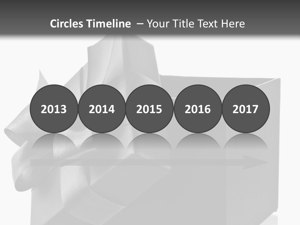 Ribbon Decoration Cardboard PowerPoint Template