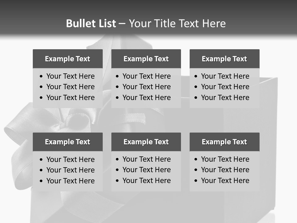 Ribbon Decoration Cardboard PowerPoint Template