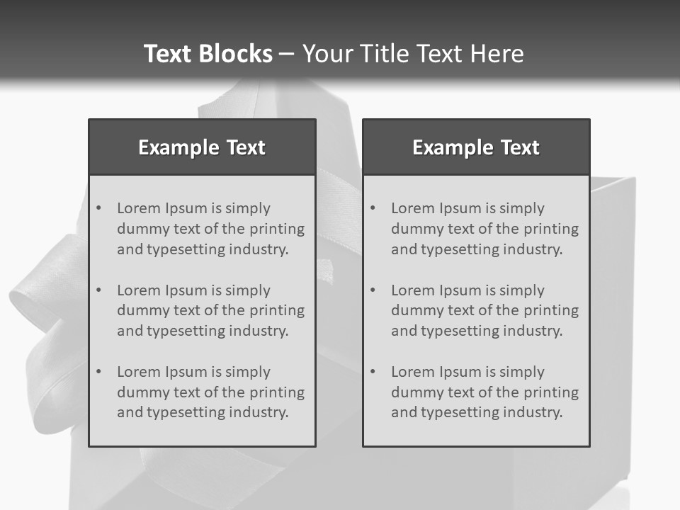 Ribbon Decoration Cardboard PowerPoint Template