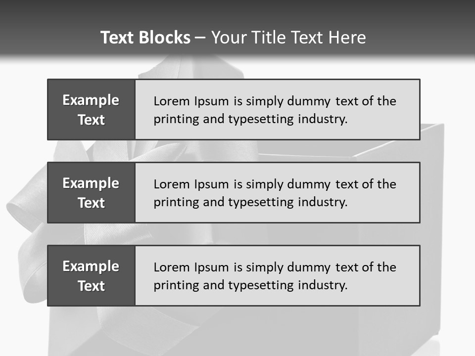 Ribbon Decoration Cardboard PowerPoint Template
