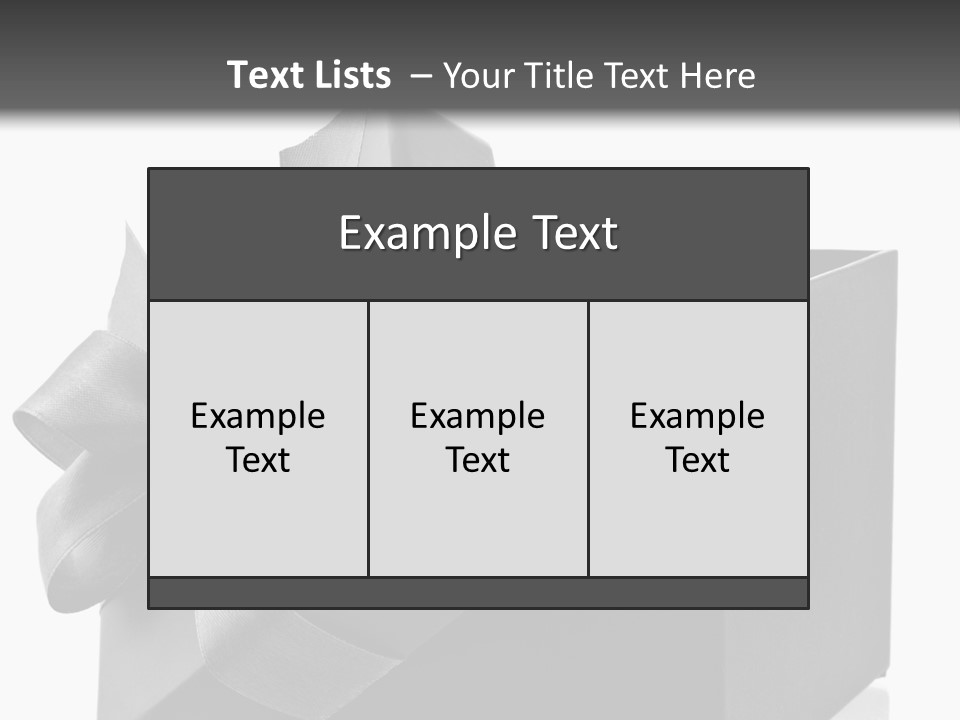 Ribbon Decoration Cardboard PowerPoint Template