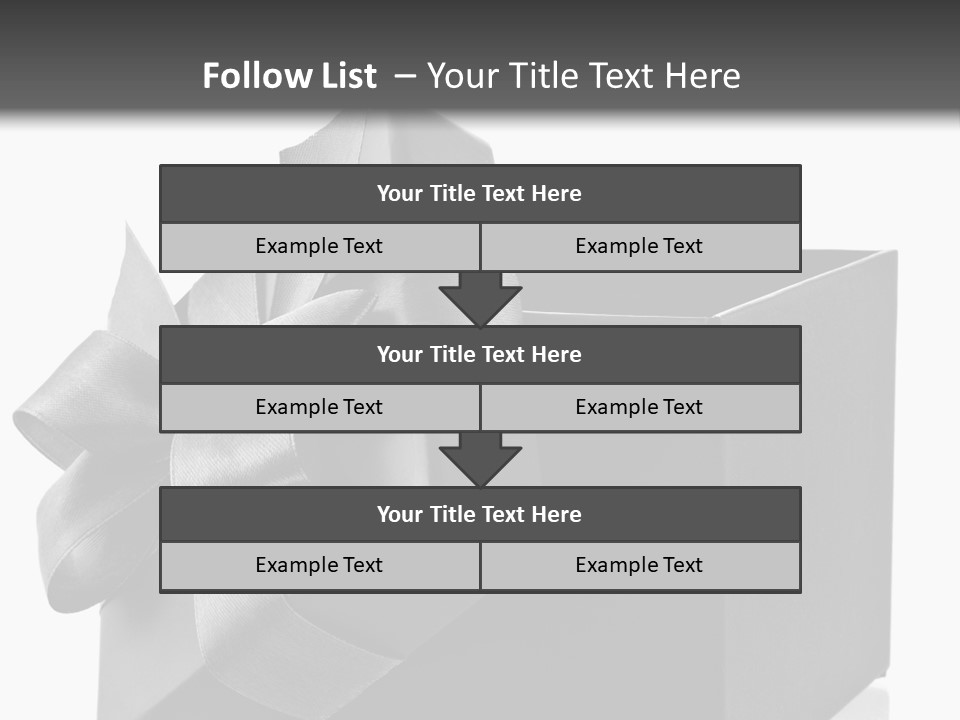 Ribbon Decoration Cardboard PowerPoint Template