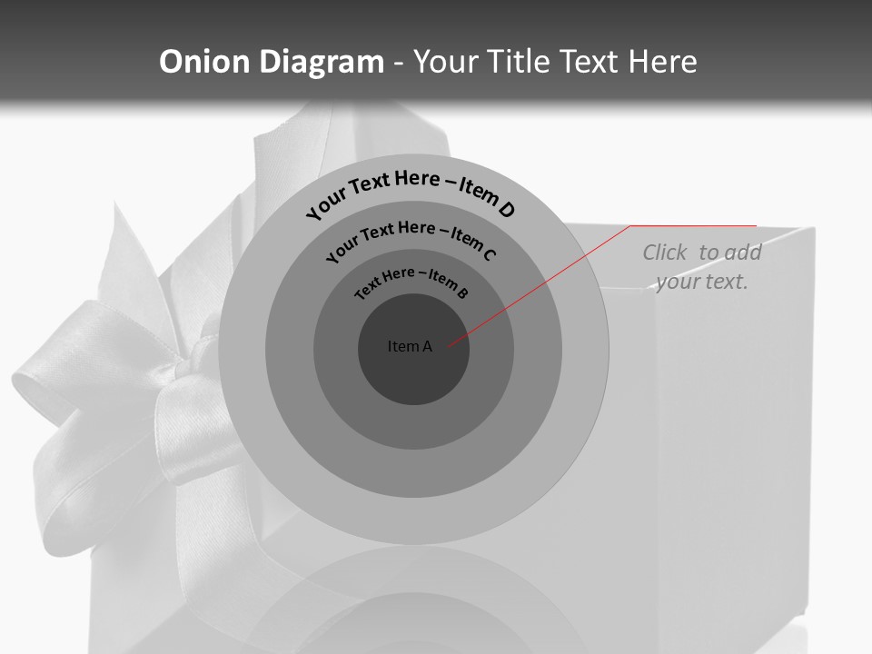 Ribbon Decoration Cardboard PowerPoint Template