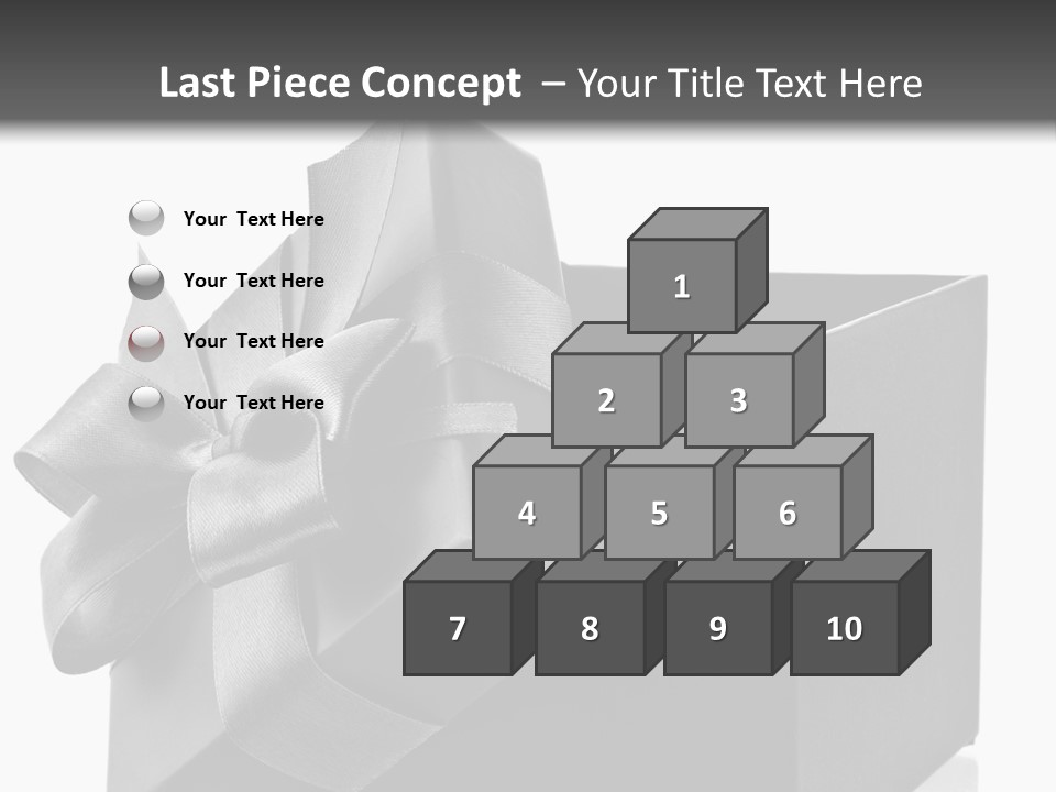 Ribbon Decoration Cardboard PowerPoint Template