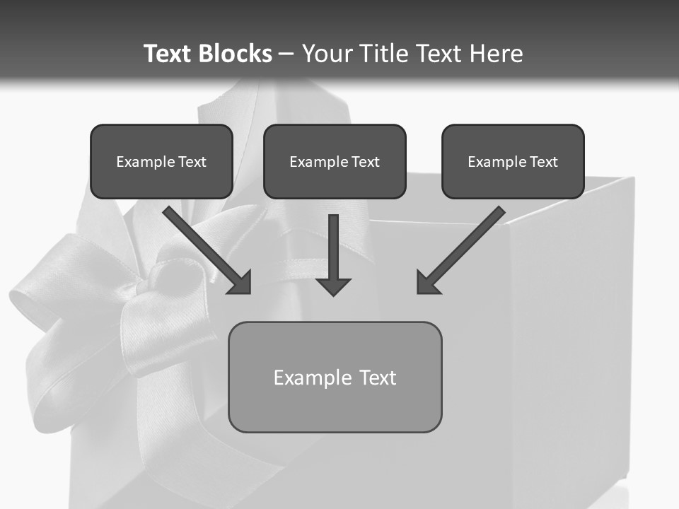 Ribbon Decoration Cardboard PowerPoint Template