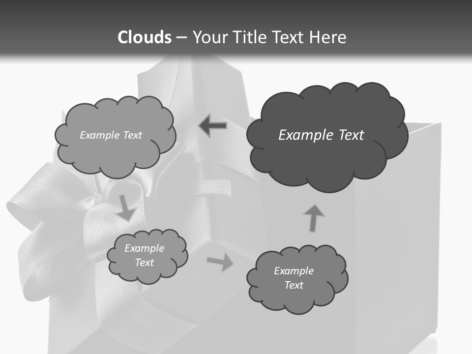 Ribbon Decoration Cardboard PowerPoint Template