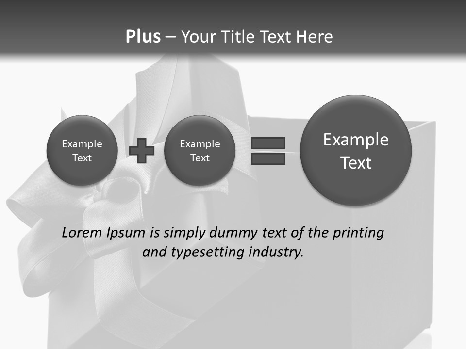 Ribbon Decoration Cardboard PowerPoint Template