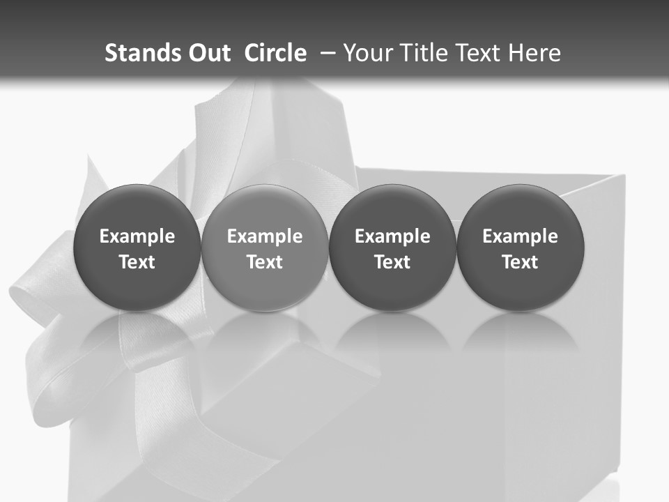 Ribbon Decoration Cardboard PowerPoint Template