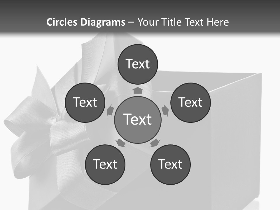 Ribbon Decoration Cardboard PowerPoint Template