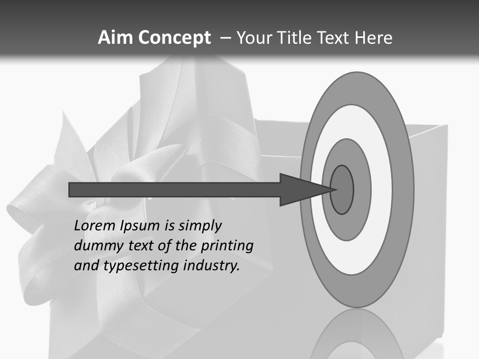 Ribbon Decoration Cardboard PowerPoint Template