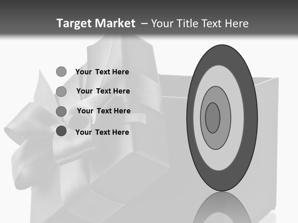 Ribbon Decoration Cardboard PowerPoint Template