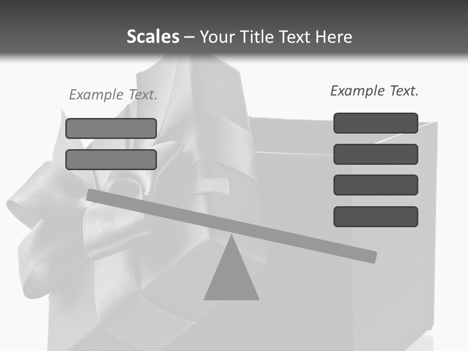 Ribbon Decoration Cardboard PowerPoint Template