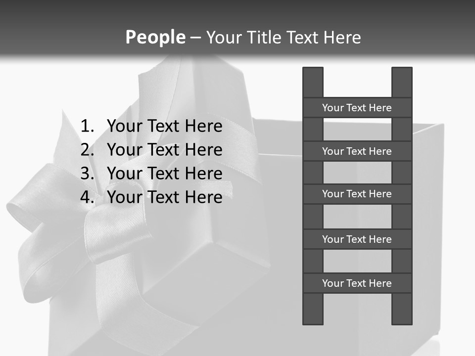 Ribbon Decoration Cardboard PowerPoint Template