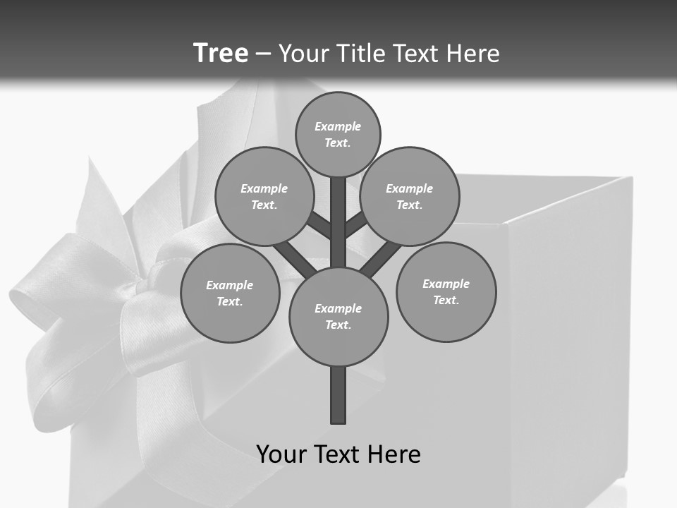 Ribbon Decoration Cardboard PowerPoint Template