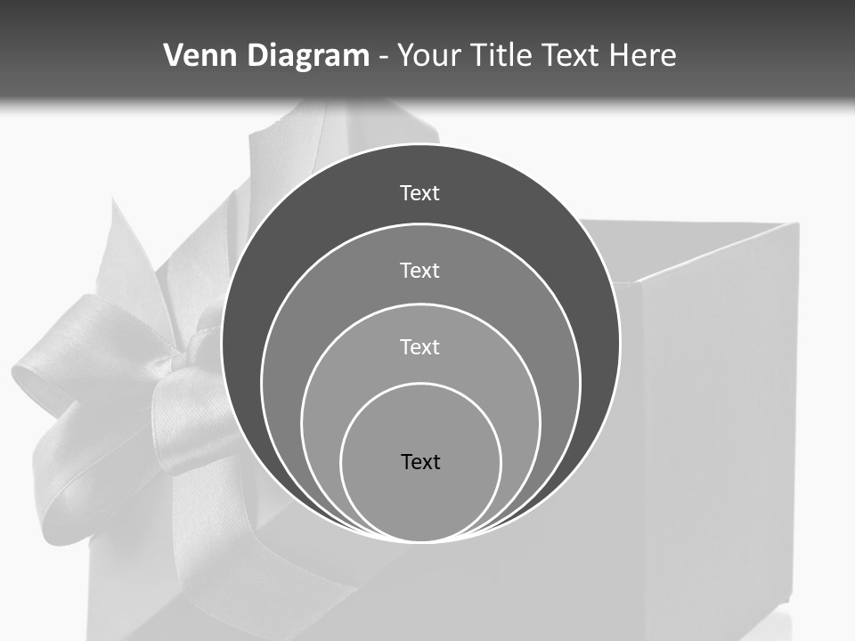 Ribbon Decoration Cardboard PowerPoint Template