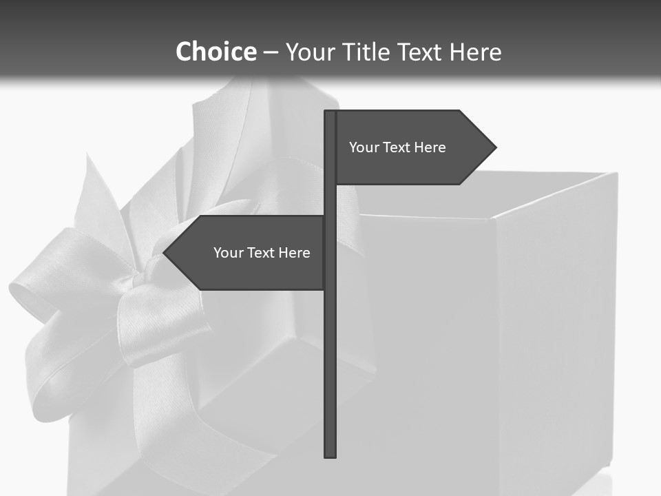 Ribbon Decoration Cardboard PowerPoint Template