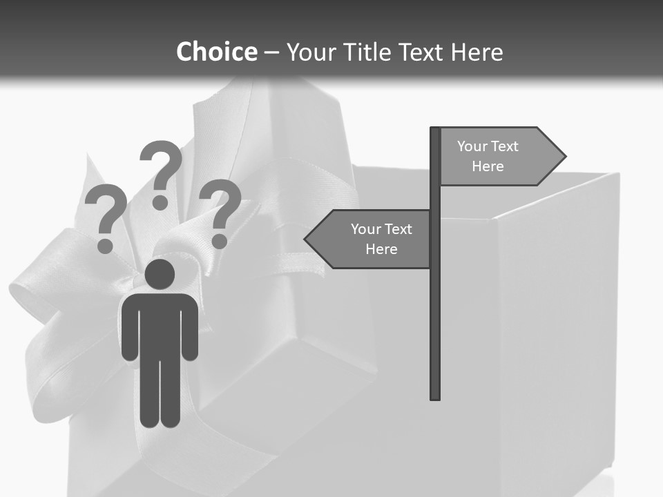 Ribbon Decoration Cardboard PowerPoint Template