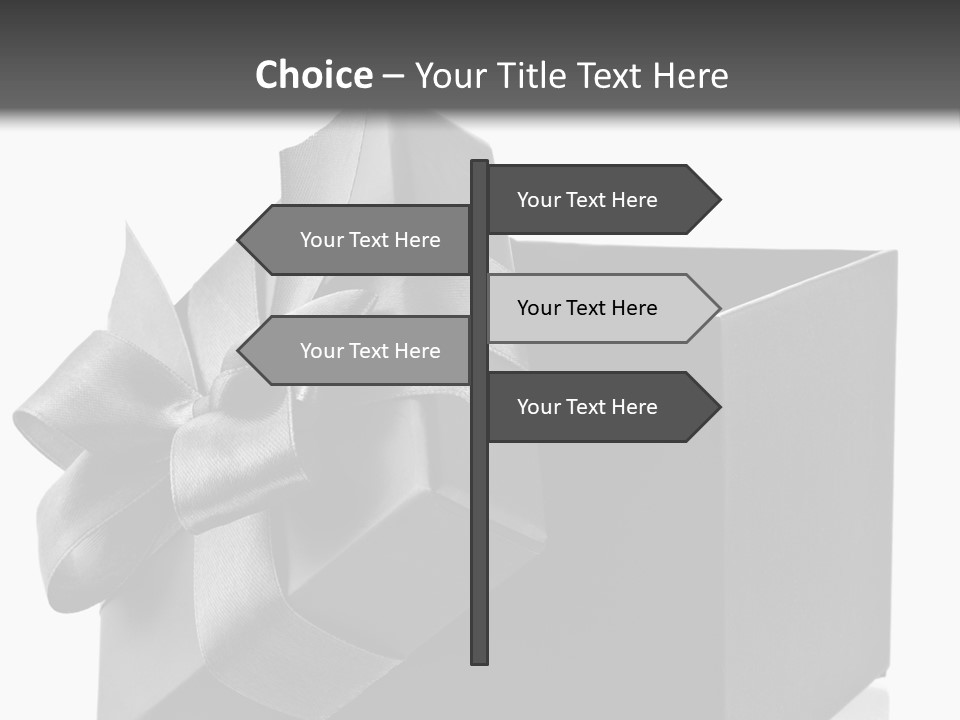 Ribbon Decoration Cardboard PowerPoint Template