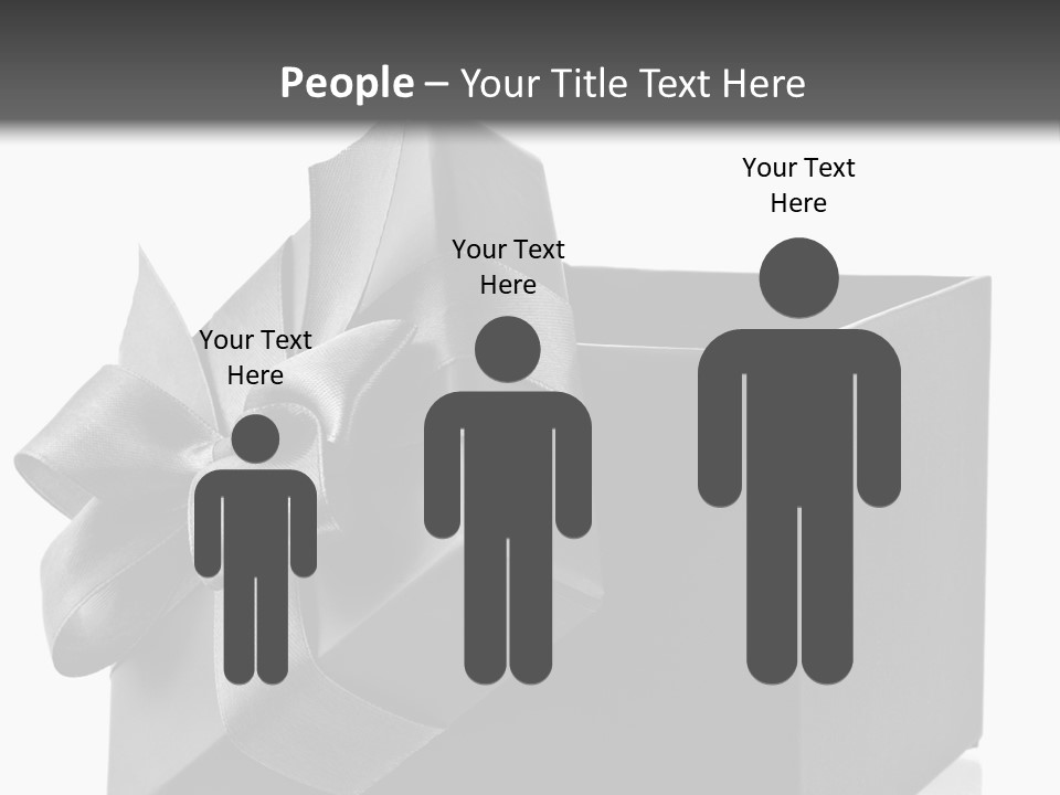 Ribbon Decoration Cardboard PowerPoint Template