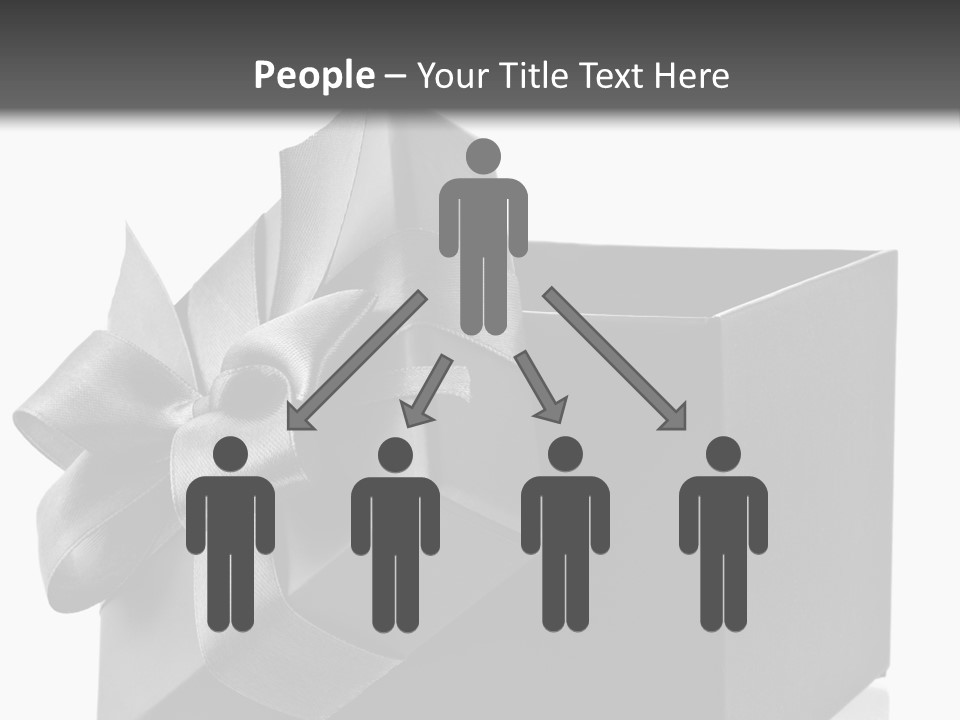 Ribbon Decoration Cardboard PowerPoint Template