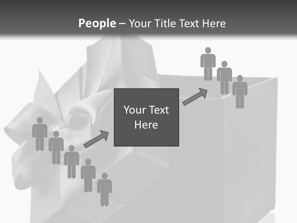 Ribbon Decoration Cardboard PowerPoint Template