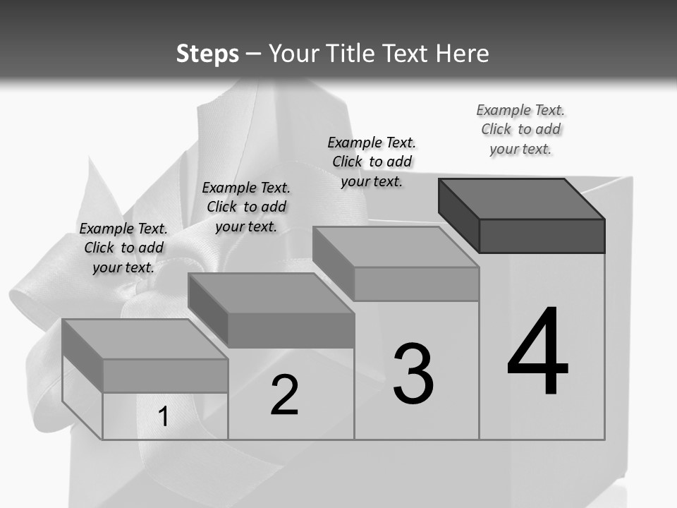 Ribbon Decoration Cardboard PowerPoint Template