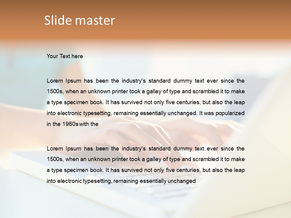 Keyboard Focus Teenager PowerPoint Template