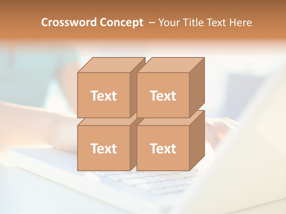 Keyboard Focus Teenager PowerPoint Template