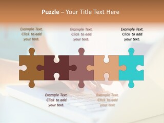 Keyboard Focus Teenager PowerPoint Template