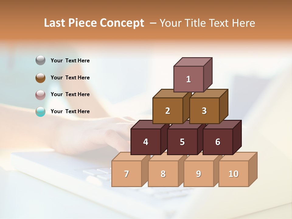 Keyboard Focus Teenager PowerPoint Template